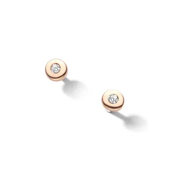 Symphony Ohrringe - Sterlingsilber rosa vergoldet - Zirkonia